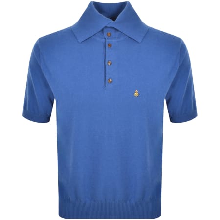 Vivienne Westwood Knit Polo Blue | Mainline Menswear us